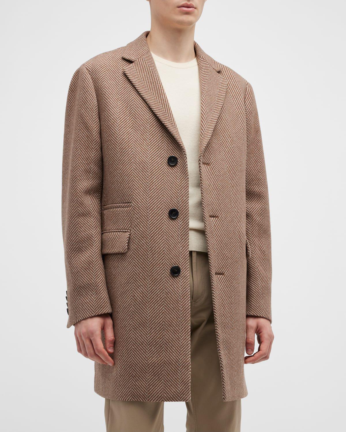 Men's Sherwood Wool Herringbone Topcoat by CARDINAL OF CANADA