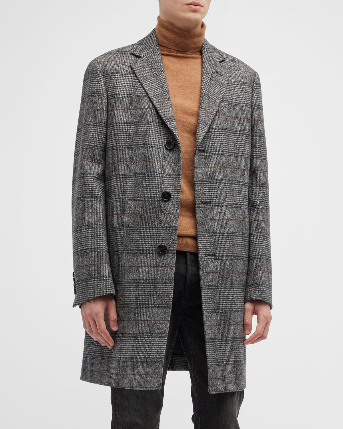 Men's Stedwell Plaid Classic Wool Coat by CARDINAL OF CANADA