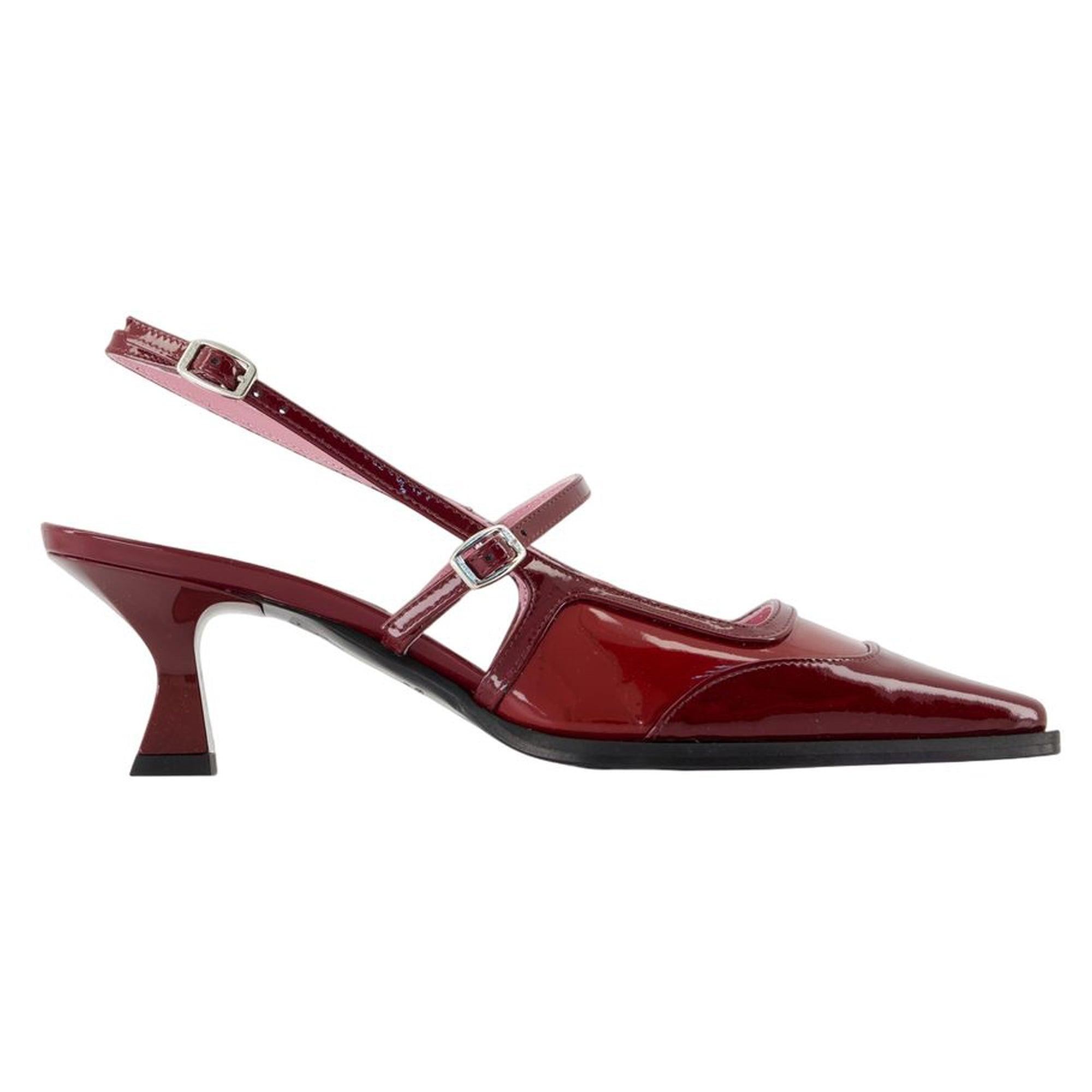 Cecile 25 Sandals - Carel - Leather - Burgundy by CAREL PARIS