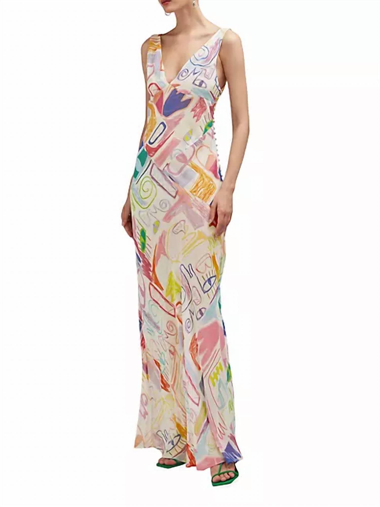 Melanie Dress In Abstract Courage by CARESTE