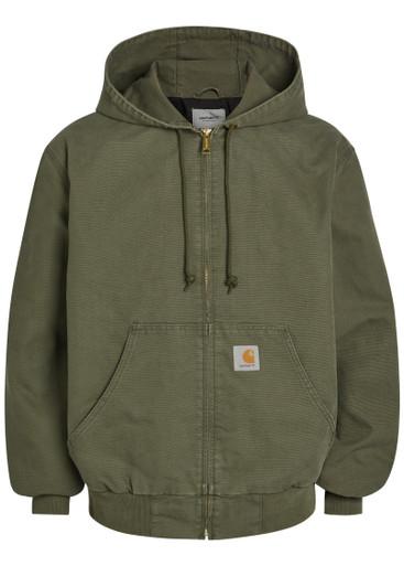 Active logo-appliquéd hoodied cotton-twill jacket by CARHARTT WIP
