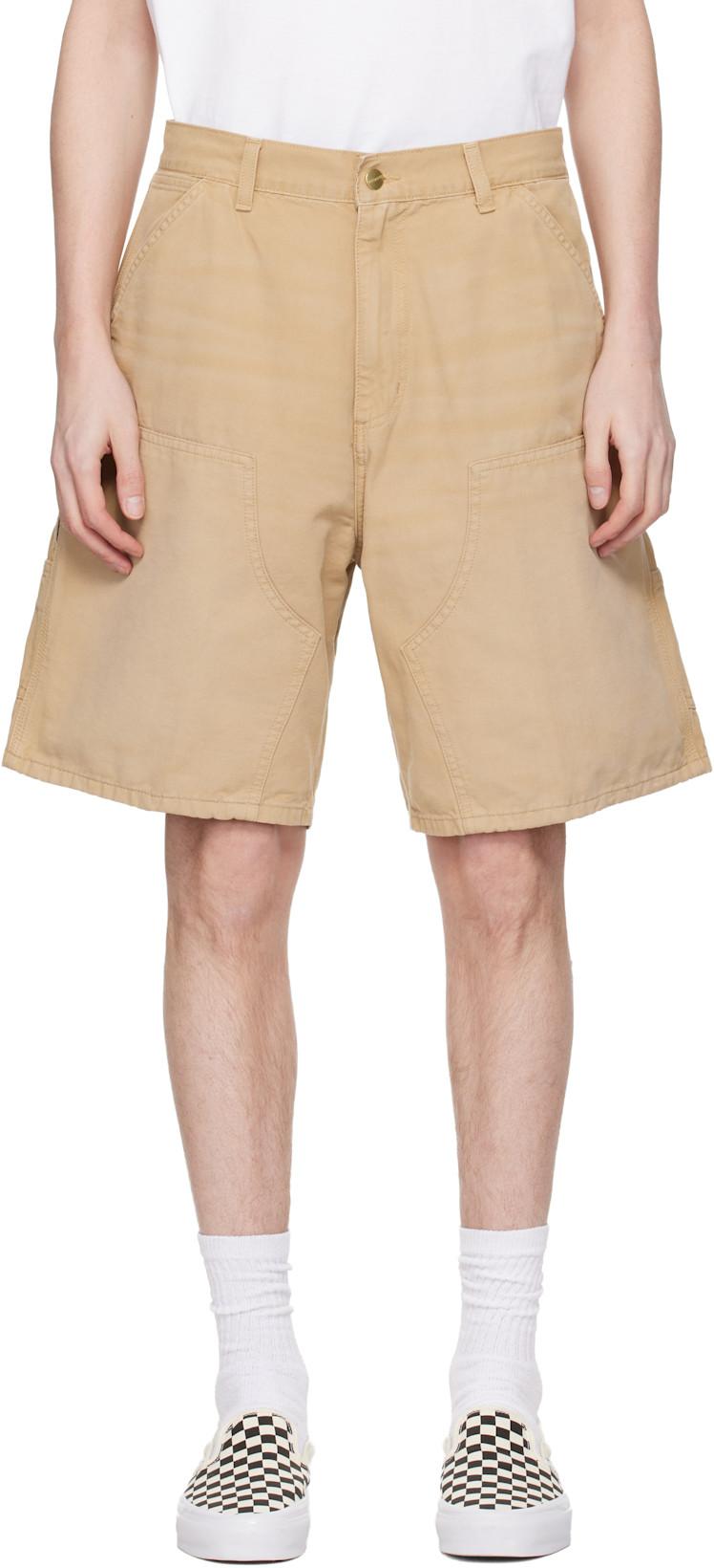 Beige Double Knee Shorts by CARHARTT WIP