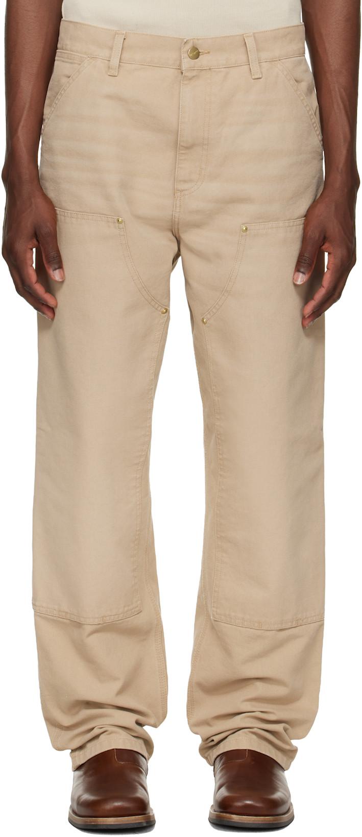 Beige Double Knee Trousers by CARHARTT WIP