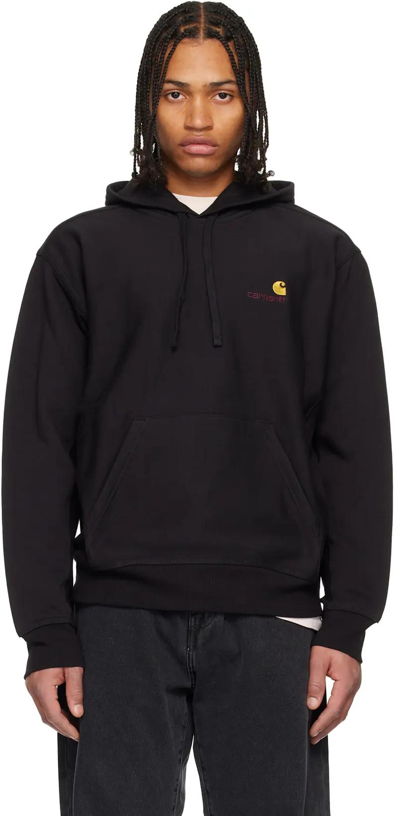 Black American Script Hoodie by CARHARTT WIP