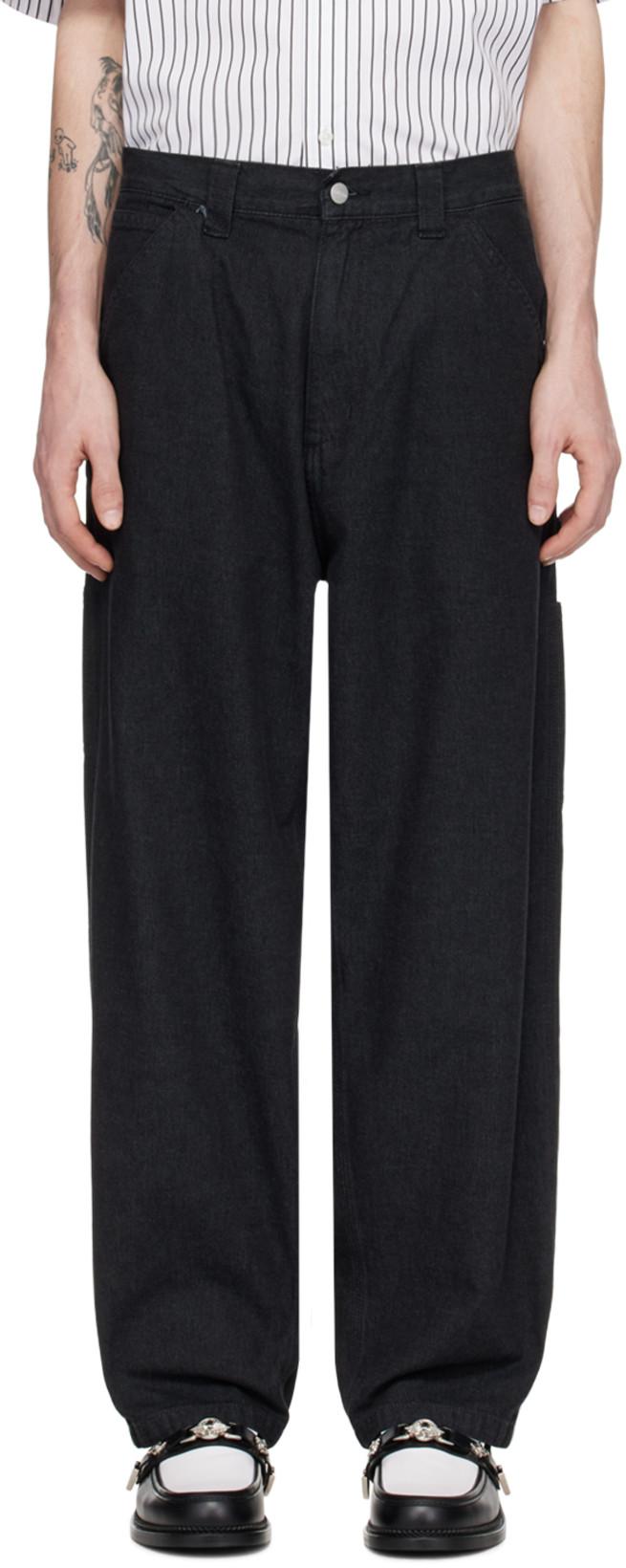 Black OG Single Knee Denim Trousers by CARHARTT WIP