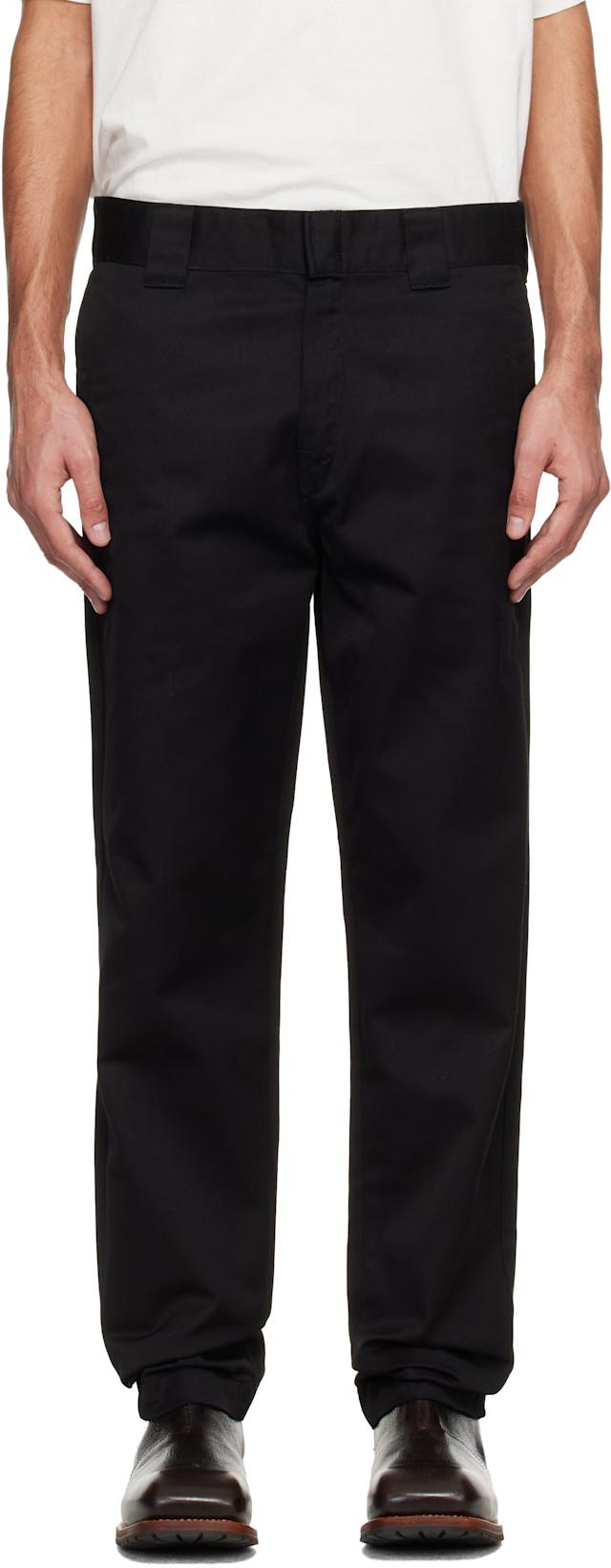 Black Rinsed Tapered Master Trousers by CARHARTT WIP
