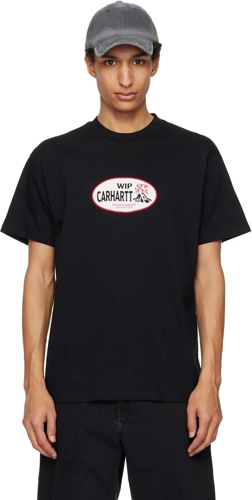Black S/S Harlequin BBQ T-shirt by CARHARTT WIP