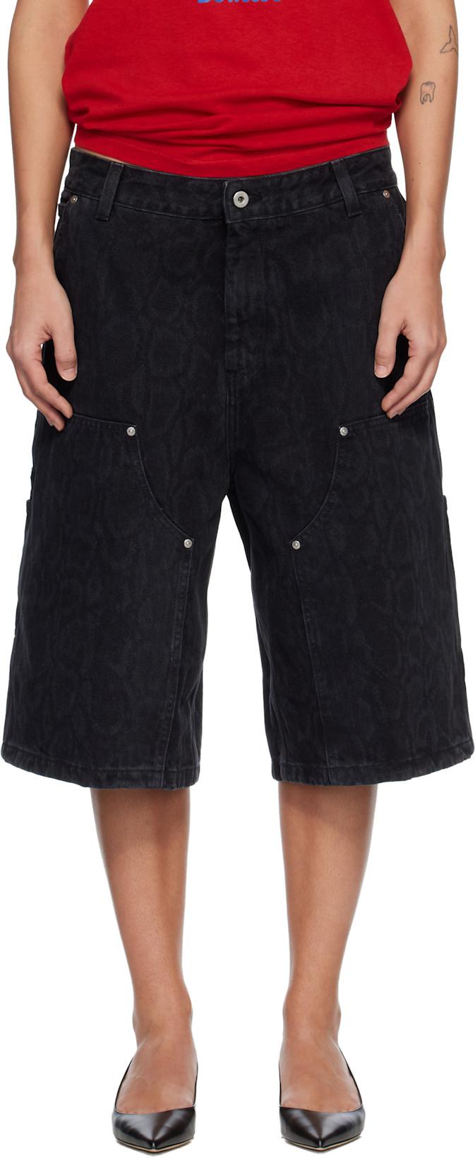 Black Snake Nixon Double Knee Denim Shorts by CARHARTT WIP