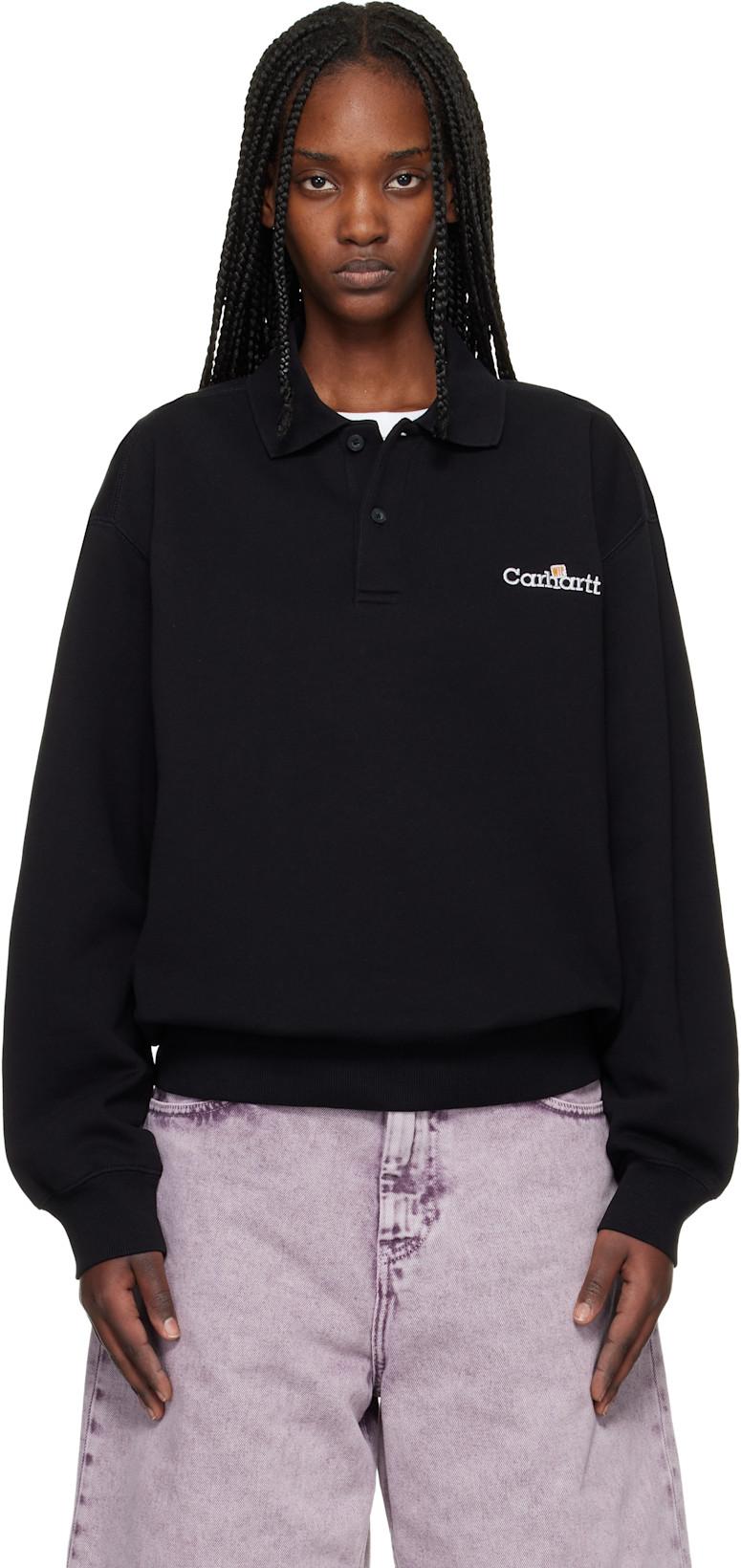 Black WIP Label Polo by CARHARTT WIP