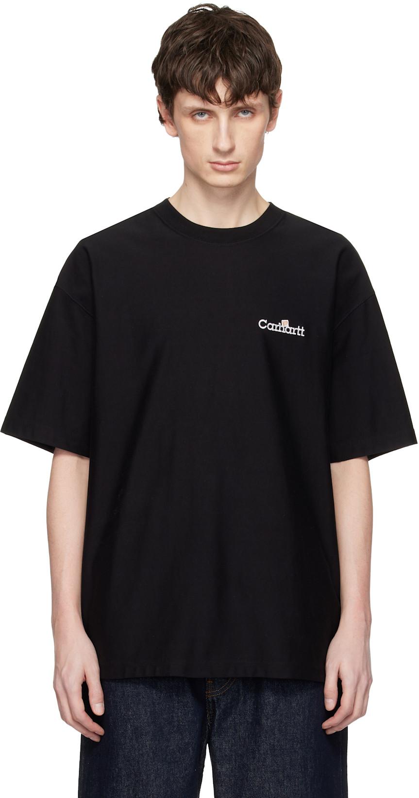 Black WIP Label T-shirt by CARHARTT WIP
