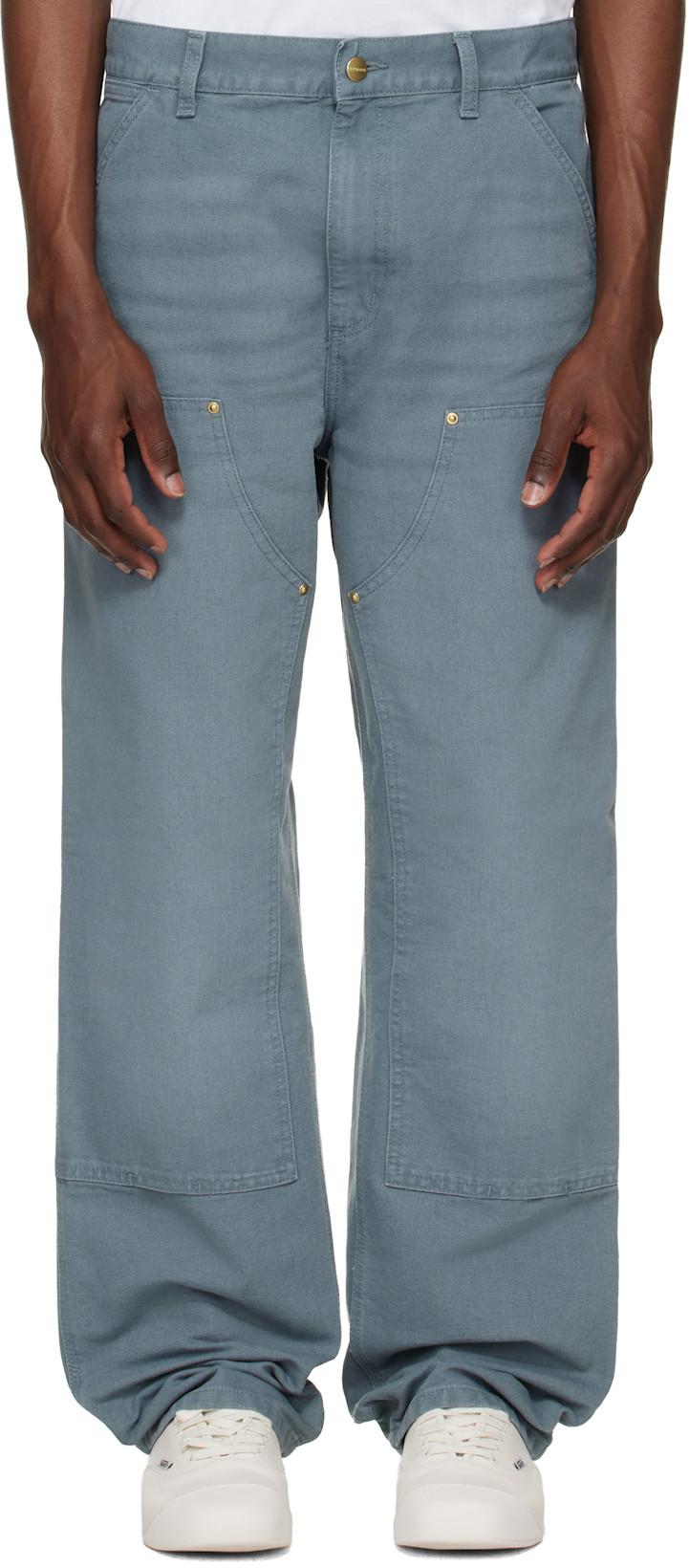 Blue Double Knee Trousers by CARHARTT WIP