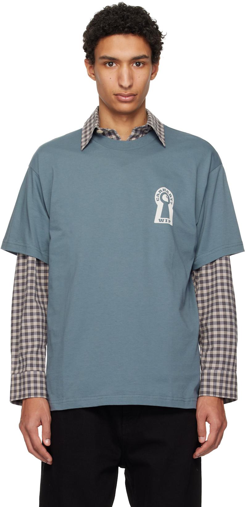 Blue S/S Locked T-shirt by CARHARTT WIP