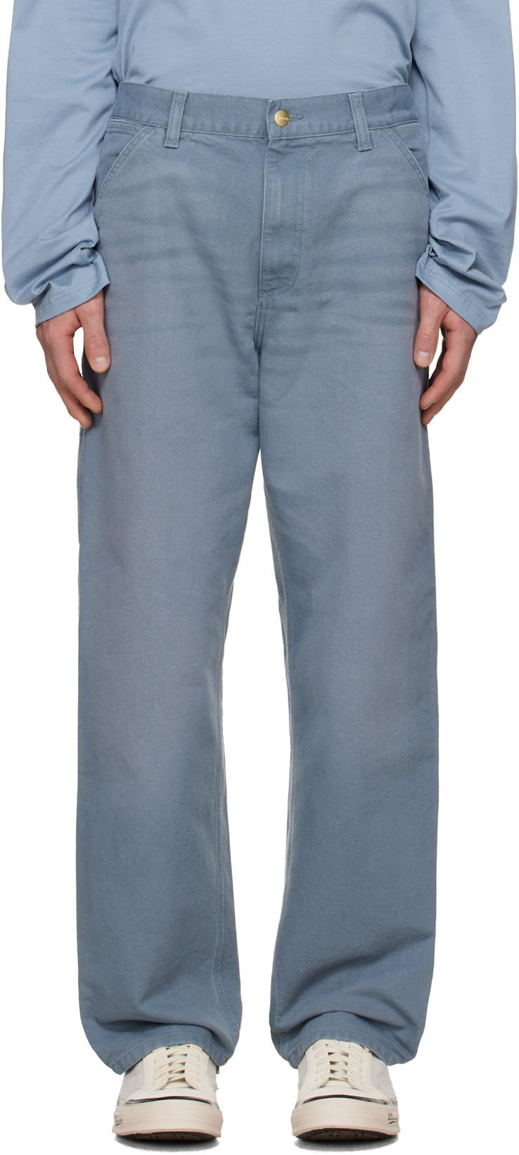 Blue Single Knee Trousers by CARHARTT WIP