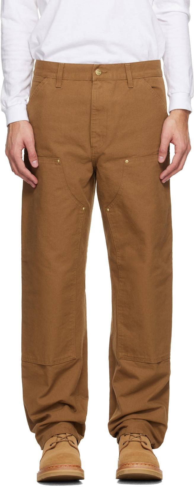 Brown Double Knee Trousers by CARHARTT WIP
