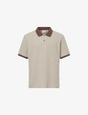 Dion Stripe-Pattern Cotton Polo T-Shirt by CARHARTT WIP