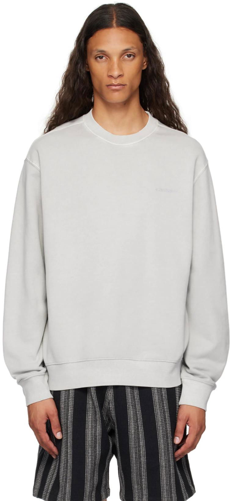 Gray Duster Script Sweatshirt by CARHARTT WIP