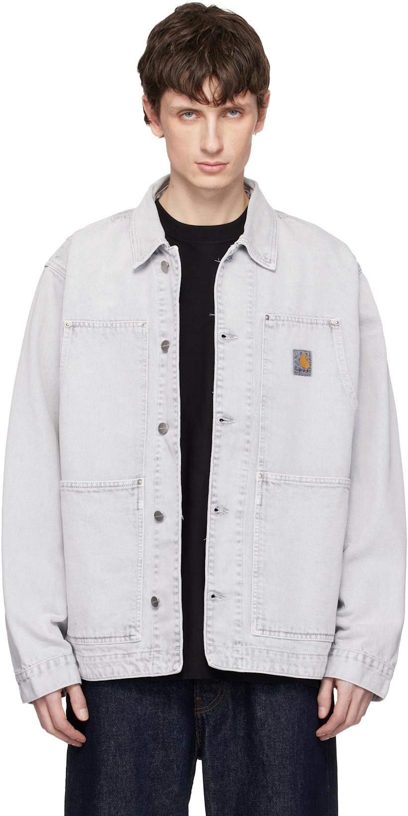 Gray OG Double Front Denim Jacket by CARHARTT WIP