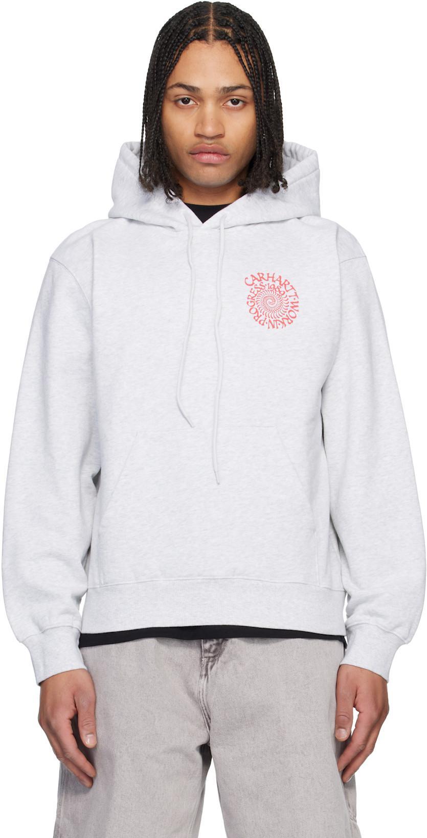 Gray Spiral Hoodie by CARHARTT WIP