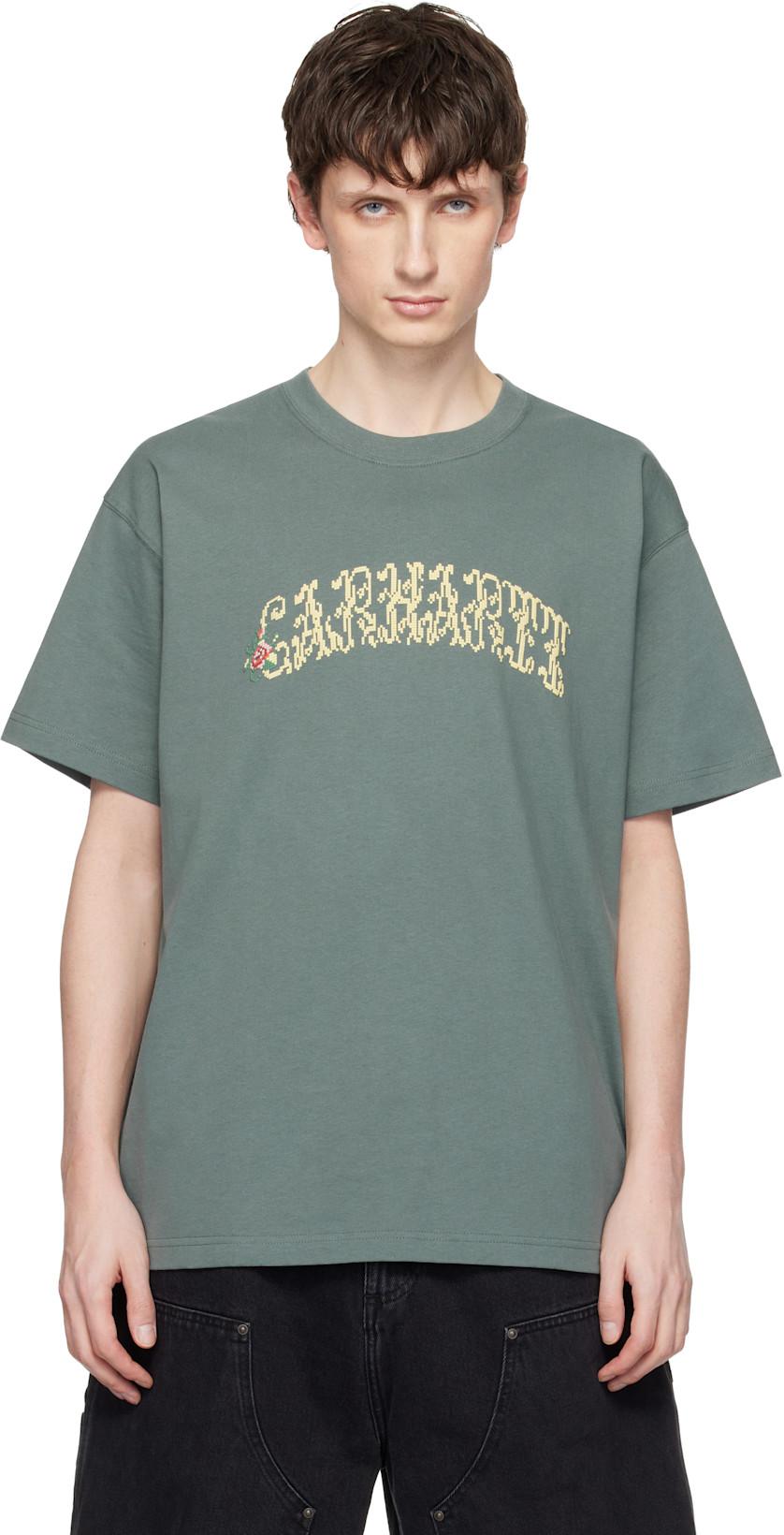 Green Monogram T-shirt by CARHARTT WIP