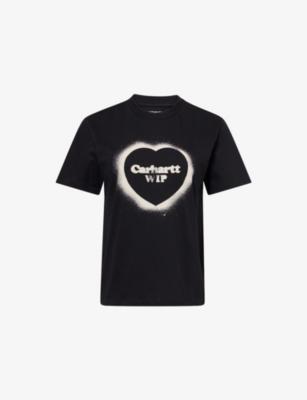 Logo Spray Heart Cotton T-shirt by CARHARTT WIP