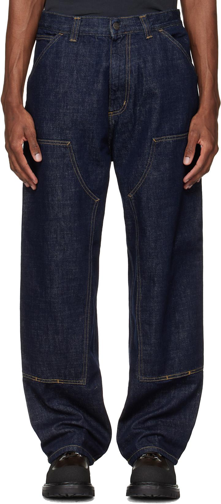 Navy OG Double Knee Jeans by CARHARTT WIP