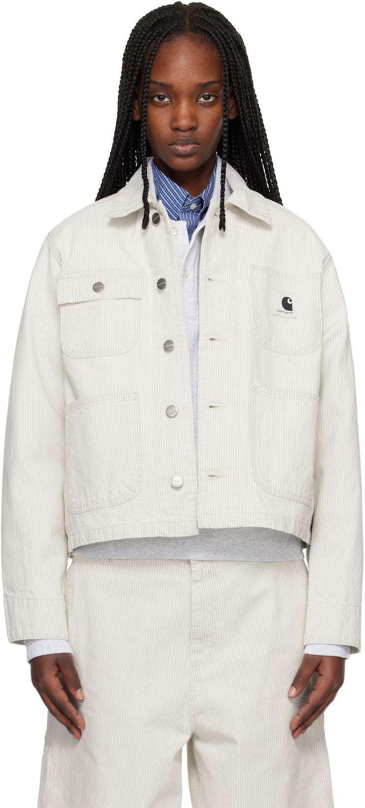 Off-White Mercer Stripe Denim Chore Jacket by CARHARTT WIP