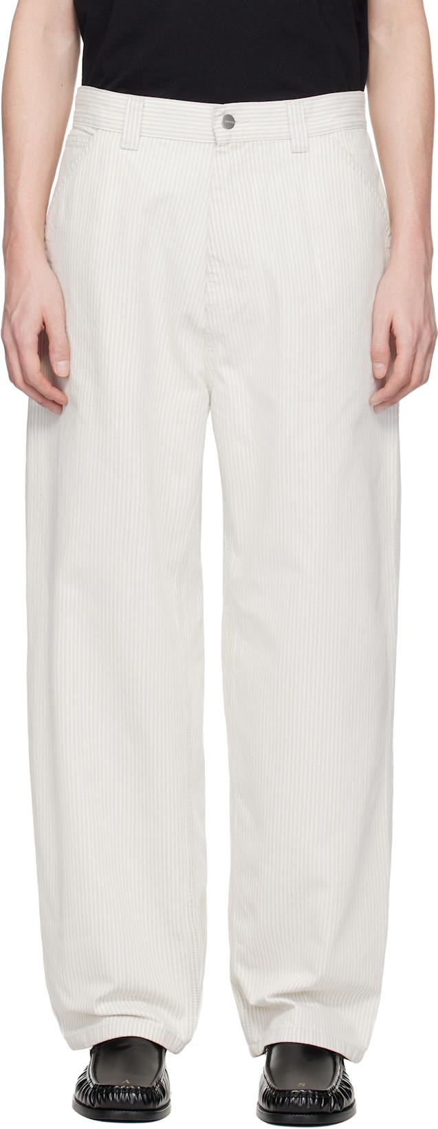 Off-White Mercer Stripe Single Knee Trousers by CARHARTT WIP