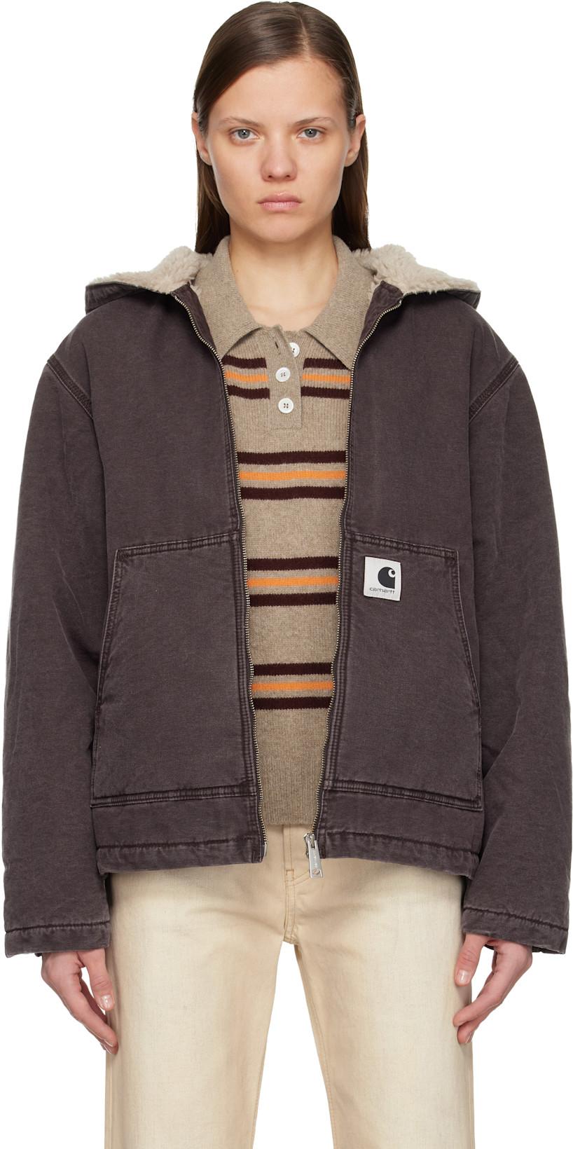 Purple Hooded Mitch Bomber Jacket by CARHARTT WIP