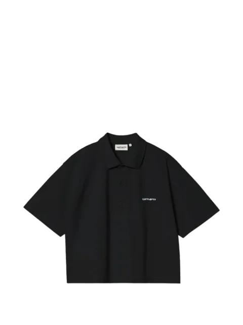 Script embroidered-logo cotton polo shirt by CARHARTT WIP