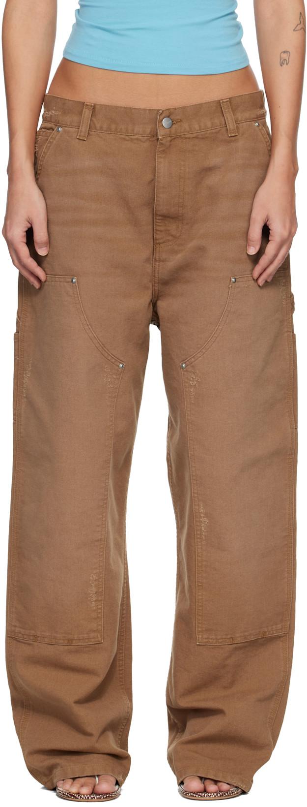 Tan Brandon Double Knee Jeans by CARHARTT WIP