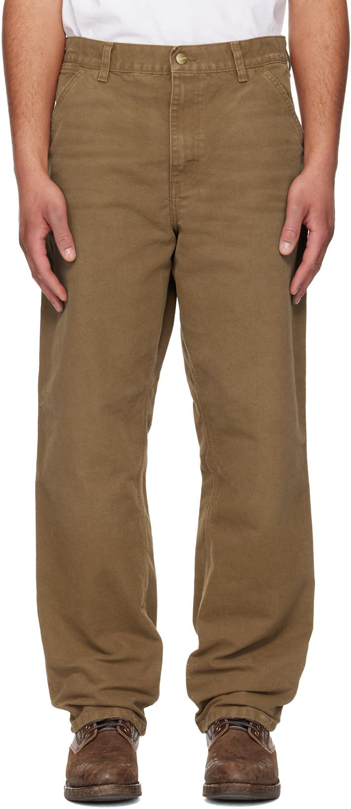 Tan Single Knee Trousers by CARHARTT WIP