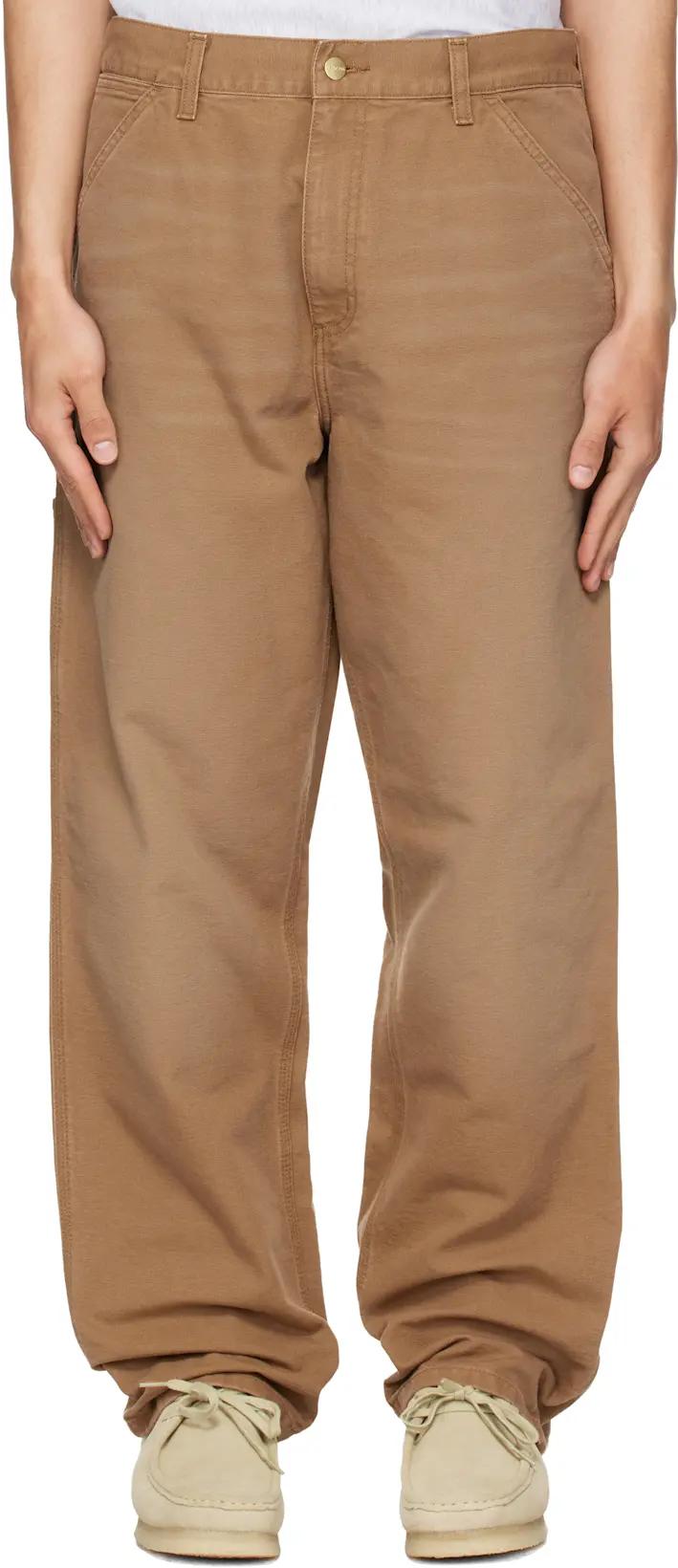 Tan Single Knee Trousers by CARHARTT WIP