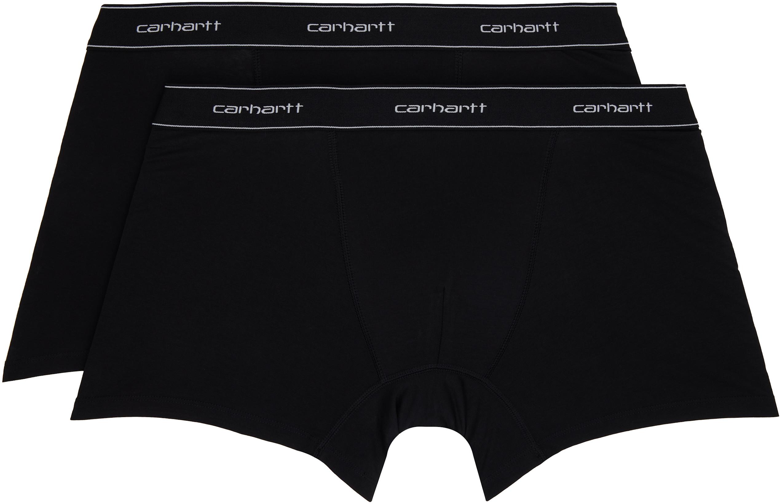 Two-Pack Black Cotton Trunk Boxer Briefs by CARHARTT WIP