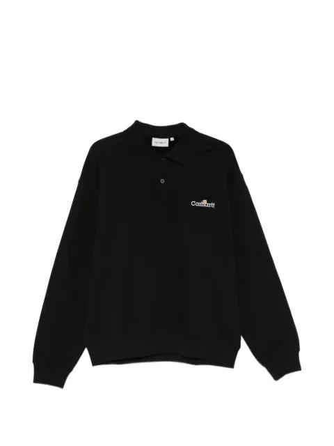 WIP Label logo-embroidered long-sleeve polo shirt by CARHARTT WIP
