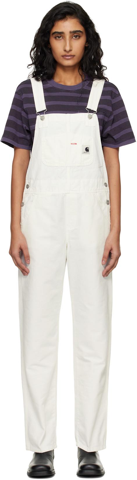 White Bib Straight Overalls by CARHARTT WIP