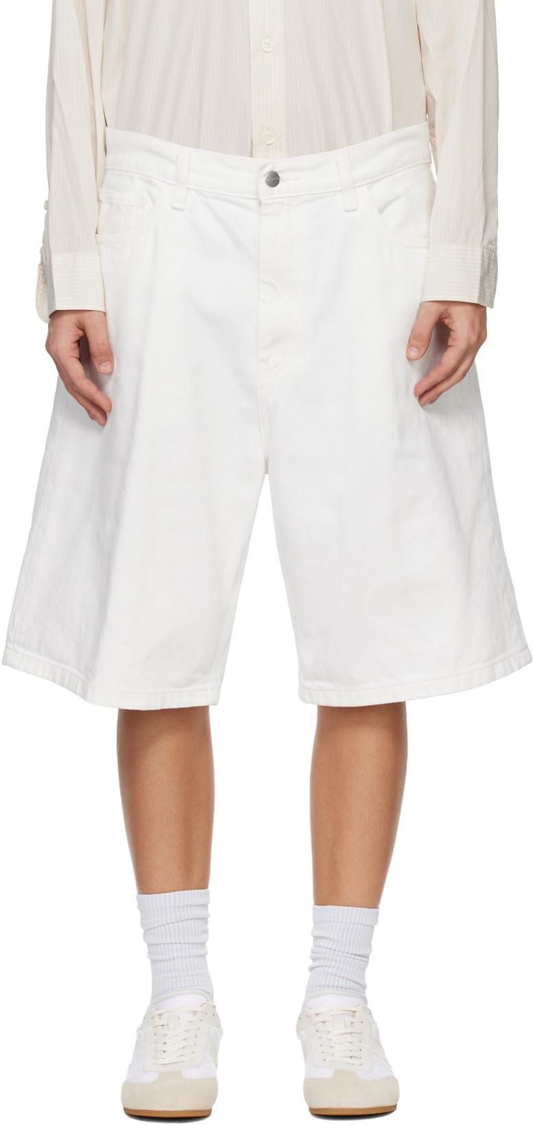 White Brandon Denim Shorts by CARHARTT WIP