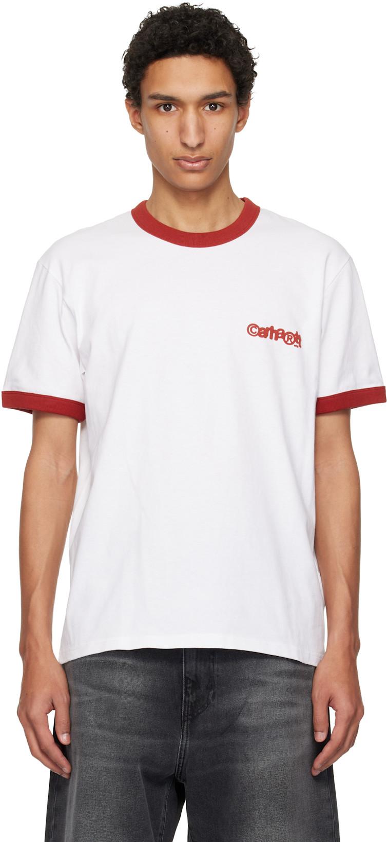 White S/S Lp Ringer T-shirt by CARHARTT WIP