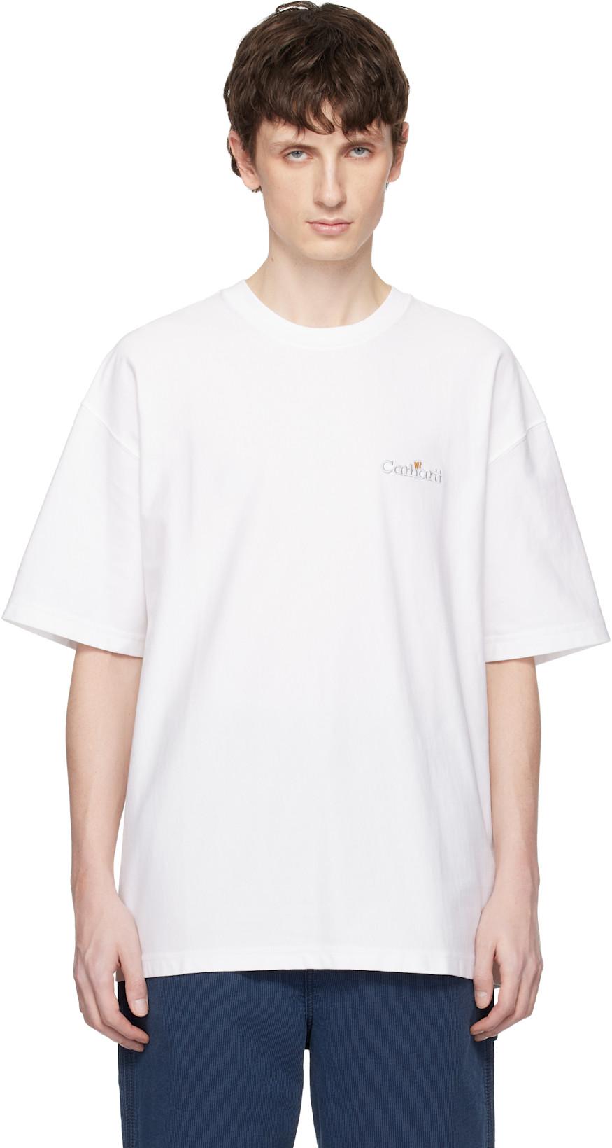 White WIP Label T-shirt by CARHARTT WIP