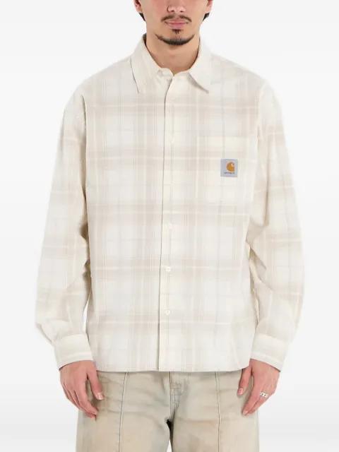 Wilber check-pattern logo-patch shirt by CARHARTT WIP