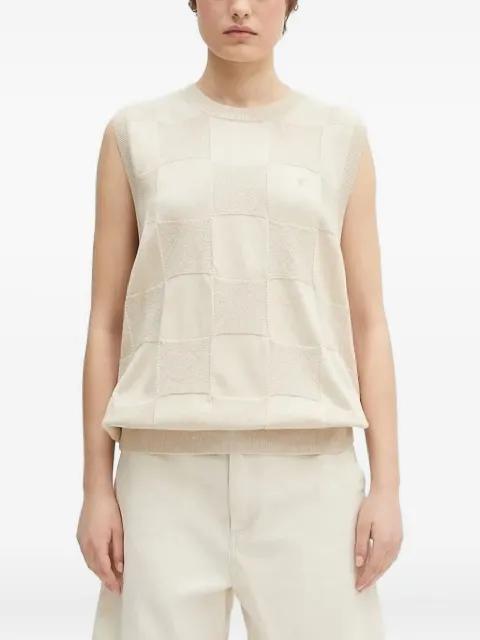 checked sleeveless knitted top by CARHARTT WIP