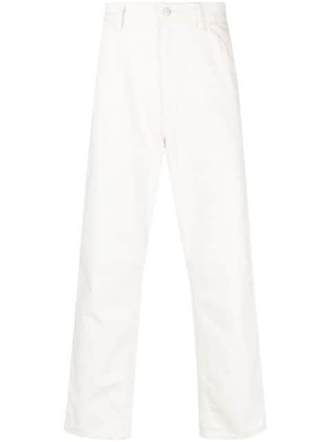 logo-patch cotton straight-leg trousers by CARHARTT WIP