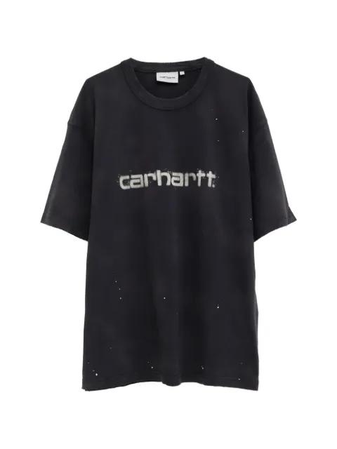 logo-print paint-splatter T-shirt by CARHARTT WIP