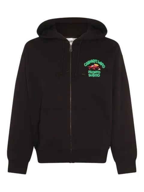 logo-print zip-up hoodie by CARHARTT WIP