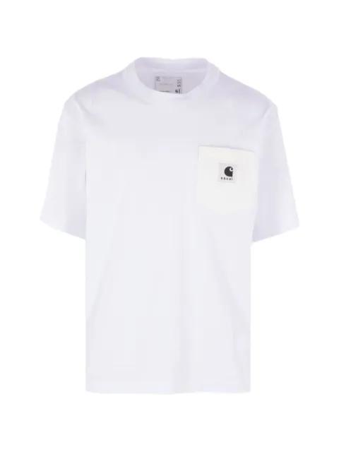 x Sacai logo-patch short-sleeved T-shirt by CARHARTT WIP