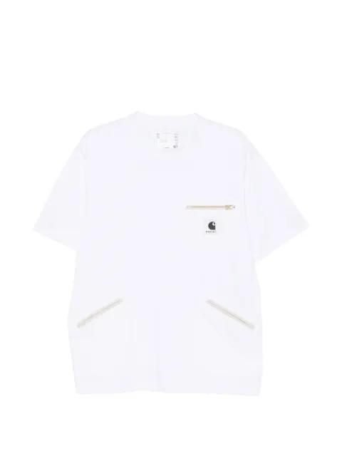 x Sacai zip-pocket logo-patch T-shirt by CARHARTT WIP