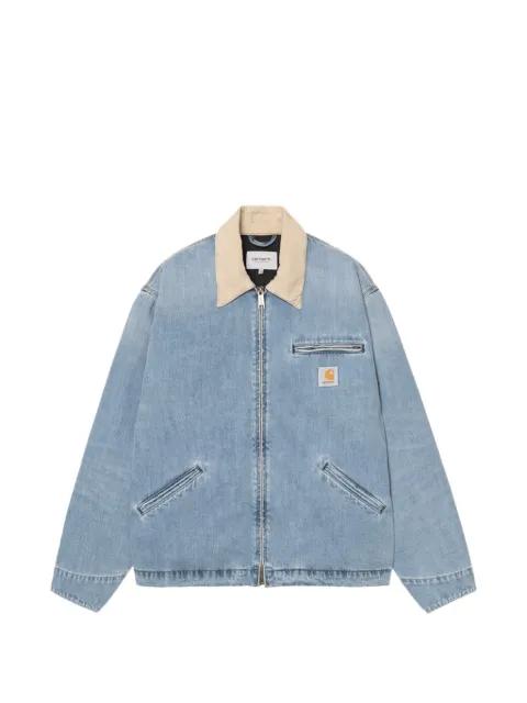 zipped chest-pocket denim jacket by CARHARTT WIP