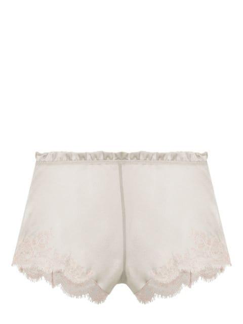 Calais-Caudry lace-trim silk shorts by CARINE GILSON