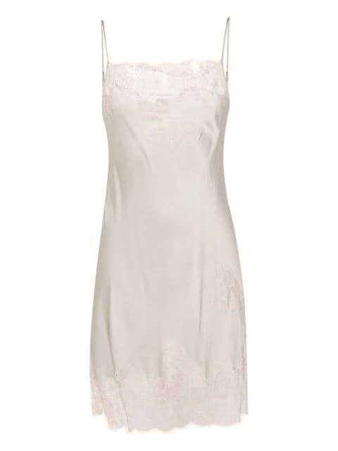 Calais-Caudry lace-trim silk slip dress by CARINE GILSON