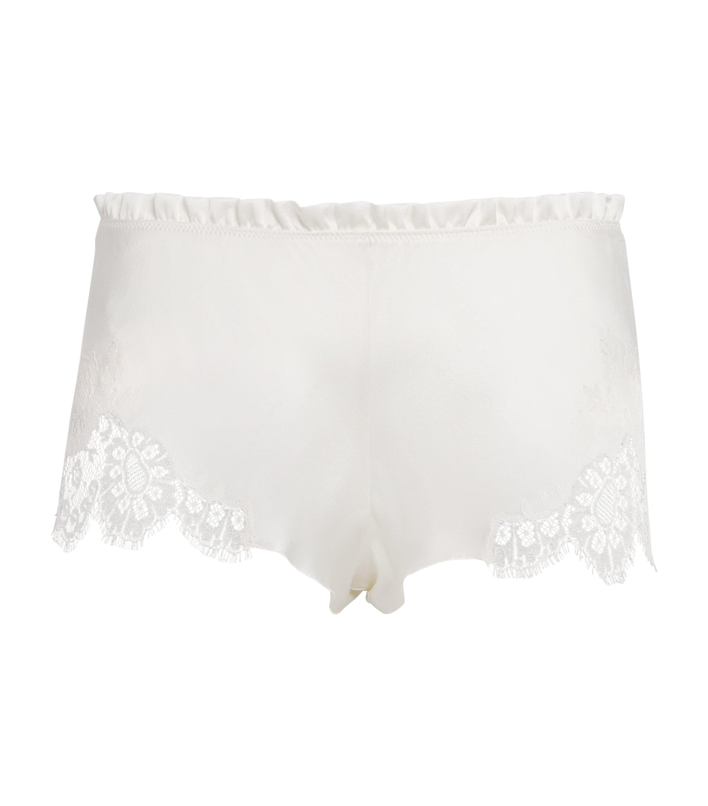 Carine Gilson Silk Lace-Trim Julia Shorts by CARINE GILSON
