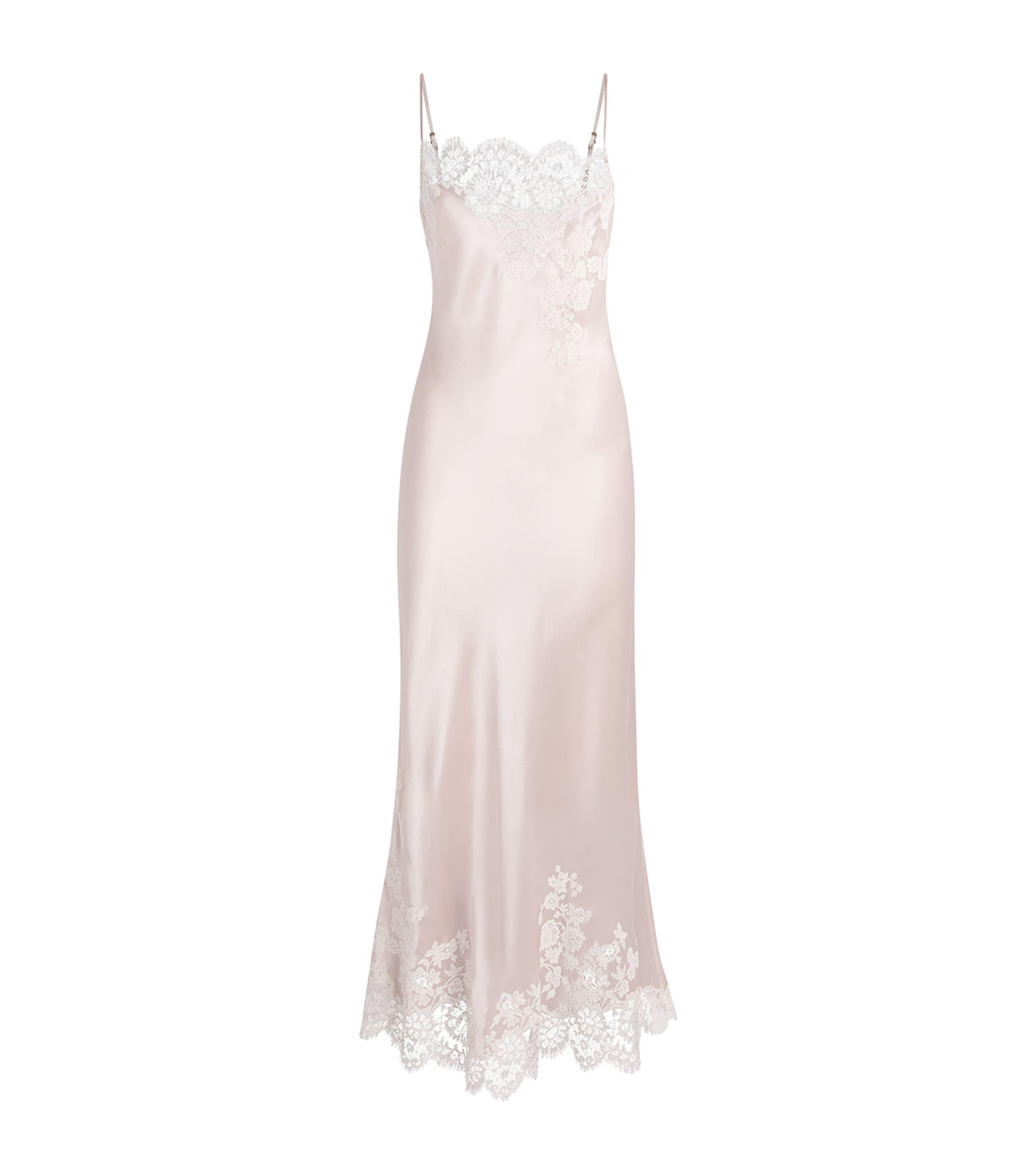 Carine Gilson Silk Lace-Trim Julia Slip Dress by CARINE GILSON